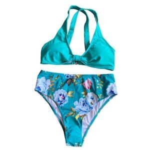 Green Floral Bottom Bikini size Small